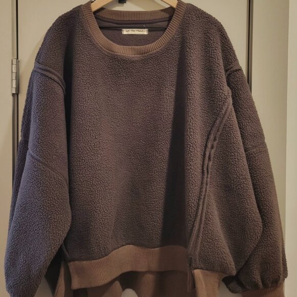 Free People Camden Sweatshirt in Brown Walnut - Picture 1 of 3